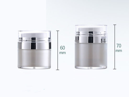 OEM ODM White Acrylic Airless Pump Cream Jar 15g 30g 50g